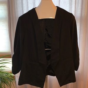 Torrid Black Cotton Blazer